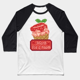 Resident Evil Herb Ice Cream Pixel Art Baseball T-Shirt